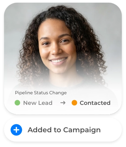 Pipeline status change for a lead and auto added to a marketing campaign